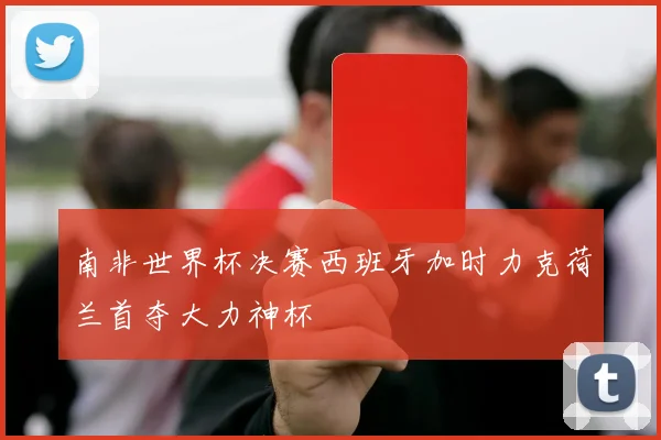 南非世界杯决赛西班牙加时力克荷兰首夺大力神杯
